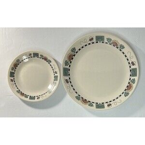 2pcs- Corelle SUNBLOSSOMS 6-3/4β & 10-1/4β Dinner + Desert Plates Bees